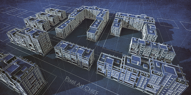 3D izgisel Mavi Sayfalar - Blue Print